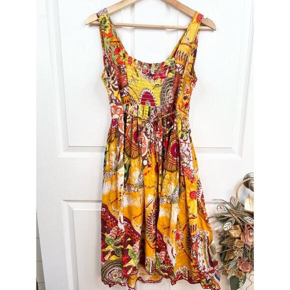 Vintage Lew Magram Collection Embellished Sleeveless Floral Pattern Dress Size M - Picture 3 of 10